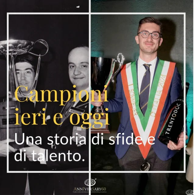 -5 giorni al nostro 60° anniversario! In questi giorni abbiamo ripercorso le nostre radici: dalla fondazione basata sull'indipendenza, alla nostra crescita capillare in tutta Italia, fino all'orgoglio per le sinergie con le Istituzioni.

Ma una volta costruite le fondamenta, come si eleva l'edificio? Una volta formati i professionisti, come li si spinge a superare i propri limiti? Con la sfida. Con il confronto. 

Con i concorsi. 

AIS è da sempre la casa di chi ambisce al massimo. Già nel 1967, a soli due anni dalla fondazione, abbiamo dato il via al primo Concorso per il Miglior Sommelier d'Italia. Il
vincitore, Fausto Balestra, fu il pioniere di una lunga, prestigiosa serie di campioni.

Da quella prima, pionieristica edizione, il mondo è cambiato e le nostre competizioni si sono evolute. Oggi, il testimone di Fausto Balestra è nelle mani del nostro campione in carica, Andrea Gualdoni. 

Un ponte ideale lungo quasi 60 anni, che unisce generazioni di sommelier che in AIS hanno trovato non solo una scuola, ma una vera palestra per diventare i migliori. 

Celebriamo insieme questa incredibile eredità: uniamo in un applauso tutti i nostri campioni!

#AIS60 #aisitalia